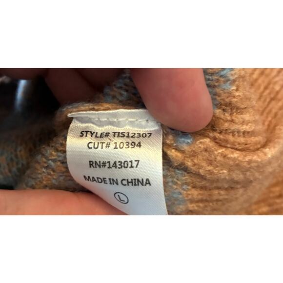 Ces Femme Mocha Brown and Blue Argyle Sweater Vest Women's Size Large - Picture 8 of 10